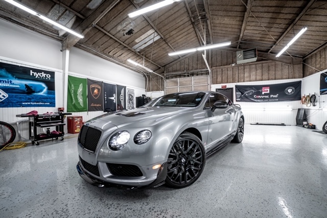 1 of 6 silver Bentley Continental GT3R's in the United States